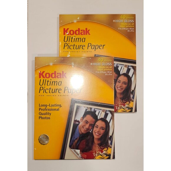 Lot of 2 Kodak 8892796 Ultima Picture Paper, Glossy (8.5x11, 40‎ Sheets) - Picture 1 of 1